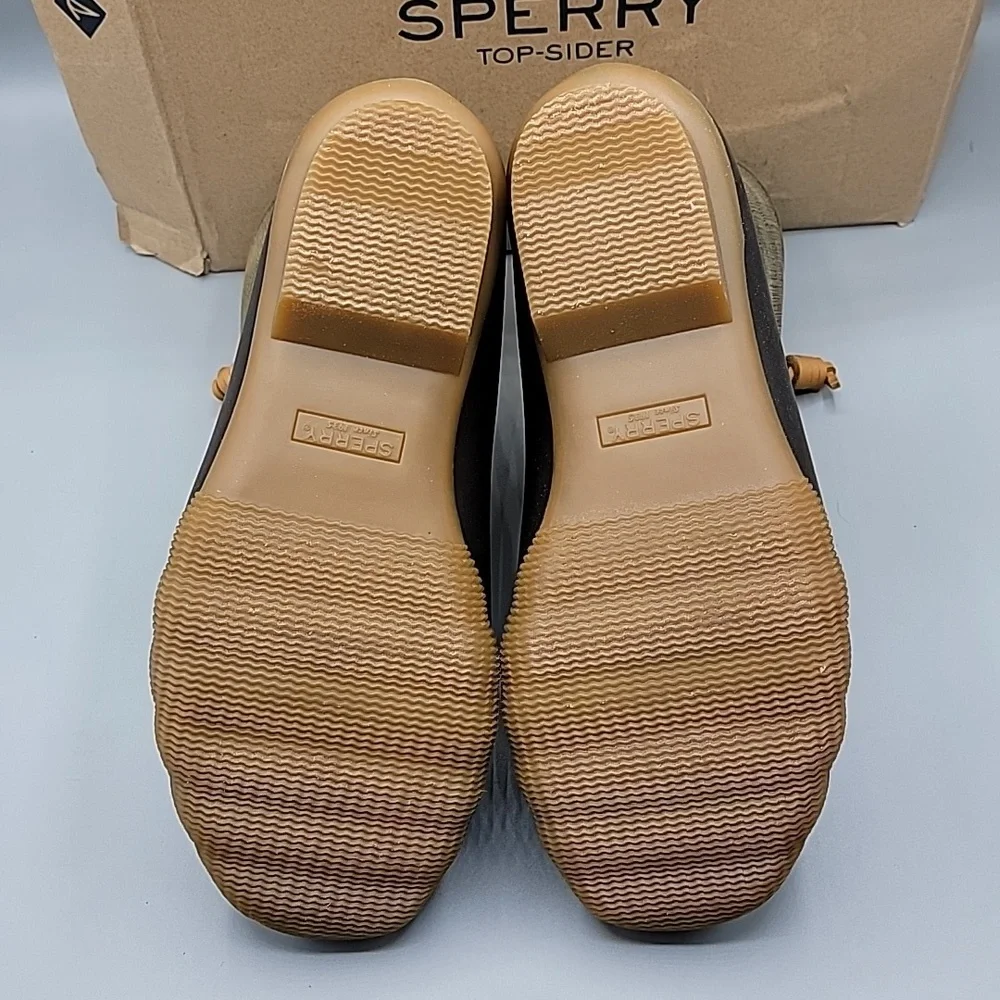 Sperry Saltwater Brown & Olive Duck Boots size 7 - Picture 9 of 11